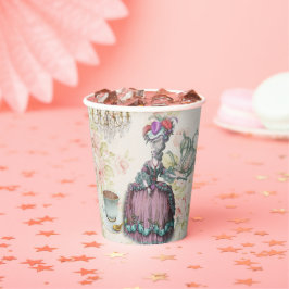 Franse bloemen Marie Antoinette Paris Tea Party Papieren Bekers