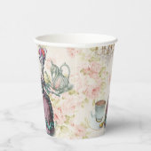Franse bloemen Marie Antoinette Paris Tea Party Papieren Bekers (Rechts)