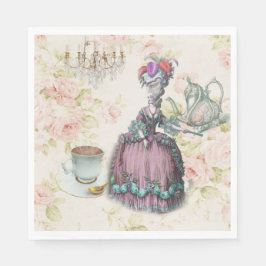 Franse bloemen Marie Antoinette Paris Tea Party Servet