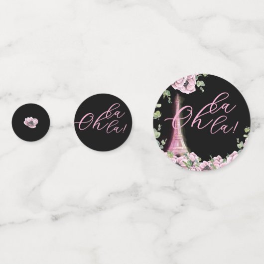 Franse Bloemen Oh la Douche tafel Confetti (Achterkanten)
