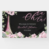 Franse Bloemen Oh la Vrijgezellenfeest Banner (Horizontaal)