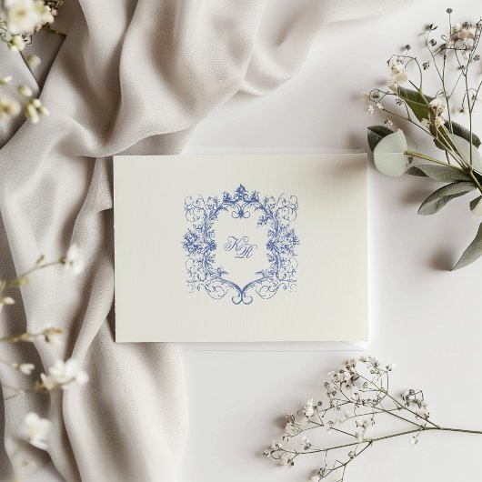 Franse Bloemen RSVP Response Kaart