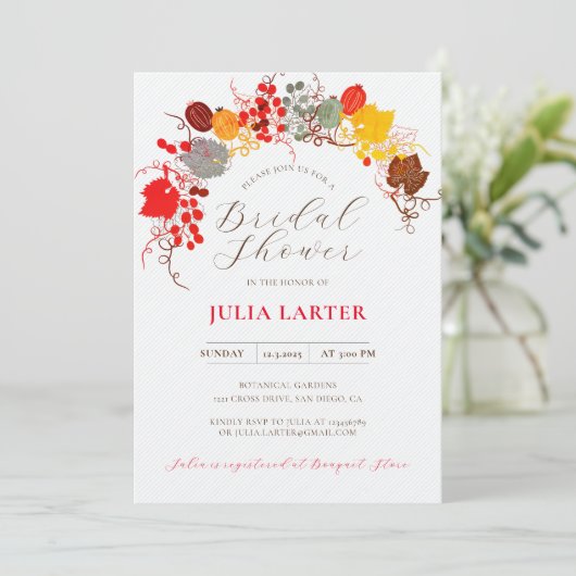 Franse bloemen Sweet Berry druiven Vrijgezellenfee Kaart (Staand voorkant)