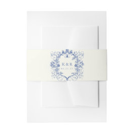 Franse  Bloemen Trouwbuik Band Uitnodigingen Wikkel