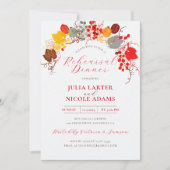 Franse Bloemen Zoete Berry Druiven Repetitie Diner Kaart (Voorkant)