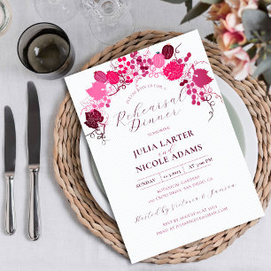 Franse Bloemen Zoete Berry Druiven Repetitie Diner Kaart