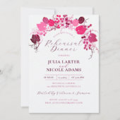 Franse Bloemen Zoete Berry Druiven Repetitie Diner Kaart (Voorkant)