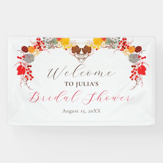 Franse bloemen zoete bes druiven bruiloftsdans spandoek (Horizontaal)