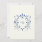 Franse  Bloemenbruiloft bedankkaart (Achterkant)