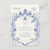 Franse  Bloemenklooster Huwelijksreceptie Informatiekaartje (Voorkant)