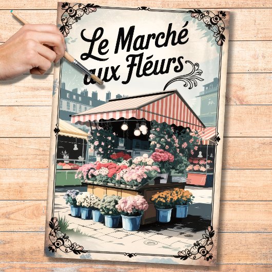 Franse Bloemenmarkt 2 Decoupage Papier
