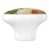 Franse Bloemenmarkt Roze n Geel Bloemen Keramische Knop (Zijkant)