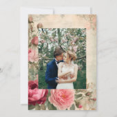 Franse bloementuin  Elegant Antiek Roos Kaart (Achterkant)