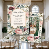 Franse bloementuin Elegant Roos n Goud Kaart