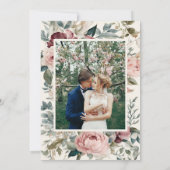 Franse bloementuin Elegant Roos n Goud Kaart (Achterkant)