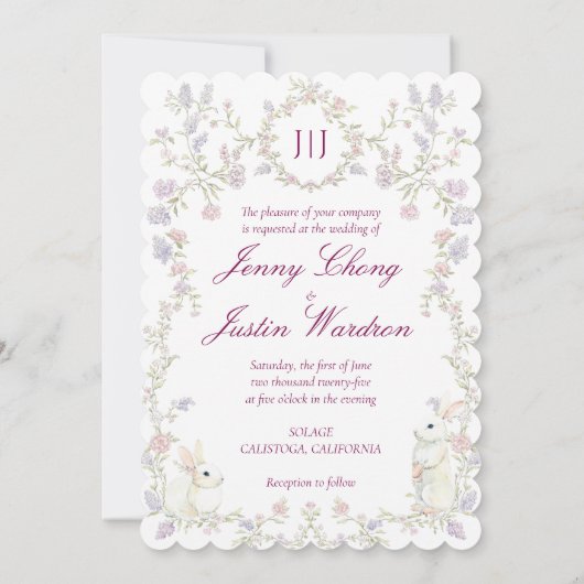 Franse bloementuin kaart (Achterkant)