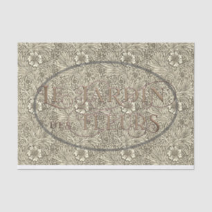 Franse bloementuin Ovaal William Morris Patroon Tissuepapier