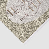 Franse bloementuin Ovaal William Morris Patroon Tissuepapier (Detail)