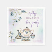 Franse bloemige theeparty bruidsfeest gedrukt servet (Voorkant)