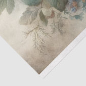 Franse Blue Poppies Rozen Love Letter Decoupage Tissuepapier (Detail)