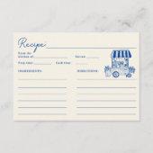 Franse Blue Vrijgezellenfeest Recept Informatiekaartje (Voorkant)