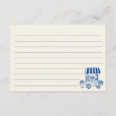 Franse Blue Vrijgezellenfeest Recept Informatiekaartje (Achterkant)