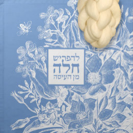 Franse Boerderij Ijsblauwe Kant Challah Deeghoes Katoenen Servet