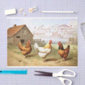 Franse boerderij kip schuur hen vogel decoupage tissuepapier (Craft)