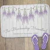 Franse boerderij Lavender Bundles White Bow Badmat