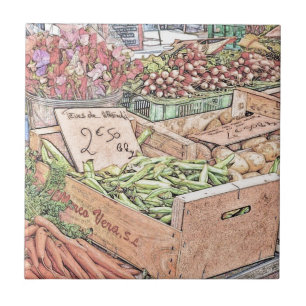 Franse boerenmarkt tegeltje