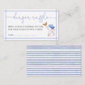 Franse Bonjour Bebe Blue Boy Diaper Raffle Informatiekaartje (Voorkant / Achterkant)