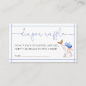 Franse Bonjour Bebe Blue Boy Diaper Raffle Informatiekaartje (Voorkant)