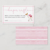 Franse Bonjour Bebe Roze Meisje Luier Raffle  Informatiekaartje (Voorkant / Achterkant)