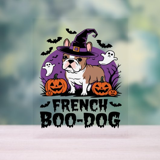 Franse Boo Dog - De Spookies Pup Acryl Bord (Neutraal)
