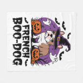 Franse Boo Dog - De Spookies Pup Fleece Deken (Voorkant (Horizontaal))