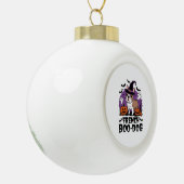 Franse Boo Dog - De Spookies Pup Keramische Bal Ornament (Links)
