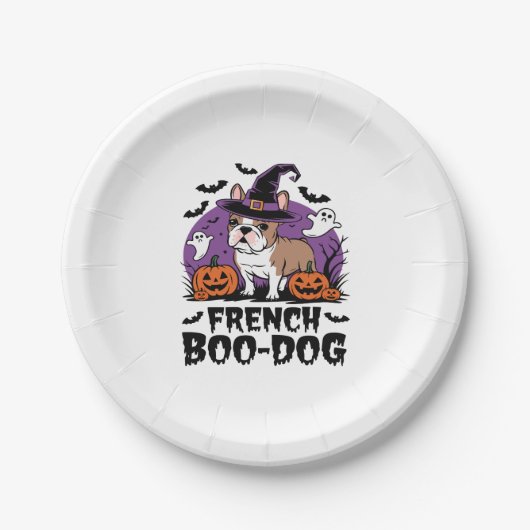 Franse Boo Dog - De Spookies Pup Papieren Bordje (Voorkant)