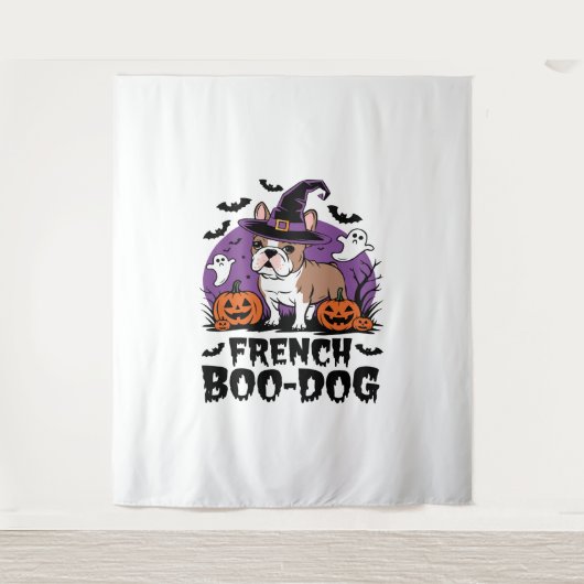 Franse Boo Dog - De Spookies Pup Wandkleed (Voorkant)