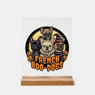 Franse Boo-Honden Halloween Frans Bulldog Ontwerp_ Acryl Bord