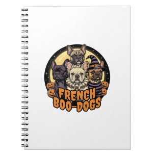 Franse Boo-Honden Halloween Frans Bulldog Ontwerp_ Notitieboek