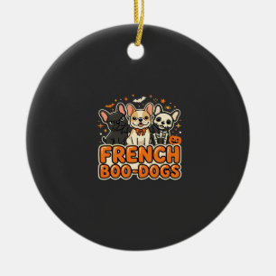 Franse Boo Honden Halloween Franse Bulldog Ontwerp Keramisch Ornament