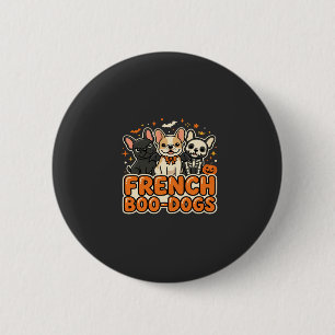 Franse Boo Honden Halloween Franse Bulldog Ontwerp Ronde Button 5,7 Cm