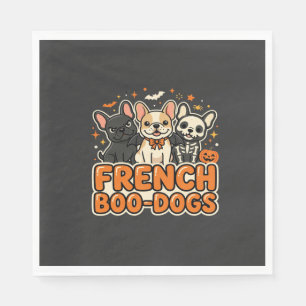 Franse Boo Honden Halloween Franse Bulldog Ontwerp Servet