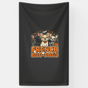 Franse Boo Honden Halloween Franse Bulldog Ontwerp Spandoek