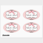 Franse boog n Stippen, meisje Baby shower Sticker  (Vel)