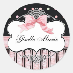 Franse boog n Stippen, meisje Baby shower Sticker