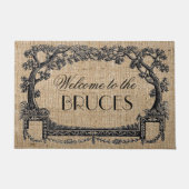  Franse boom Lijst gepersonaliseerd welkom Deurmat (Voorkant)
