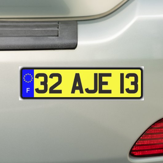 Franse Bord - Gele Bumpersticker (Op auto)