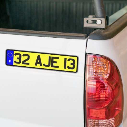 Franse Bord - Gele Bumpersticker (Op Truck)