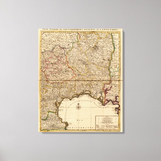 Franse bossen en nederzettingen canvas afdruk (Voorkant)